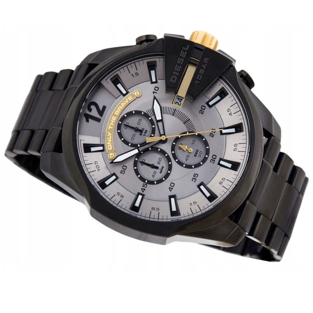 Diesel Mega Chief Chronograph Black IP Men's Watch - DZ4479