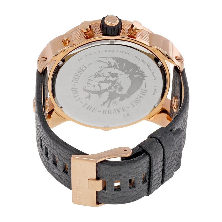 Diesel Big Daddy DZ7261 316L rose gold stainless steel 30m water resistant 4 Time zones