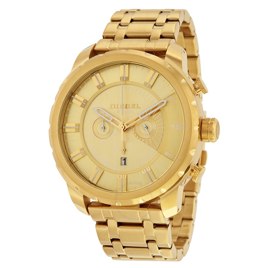 Diesel Big Daddy DZ4376 316L gold stainless steel 50m water-resistant