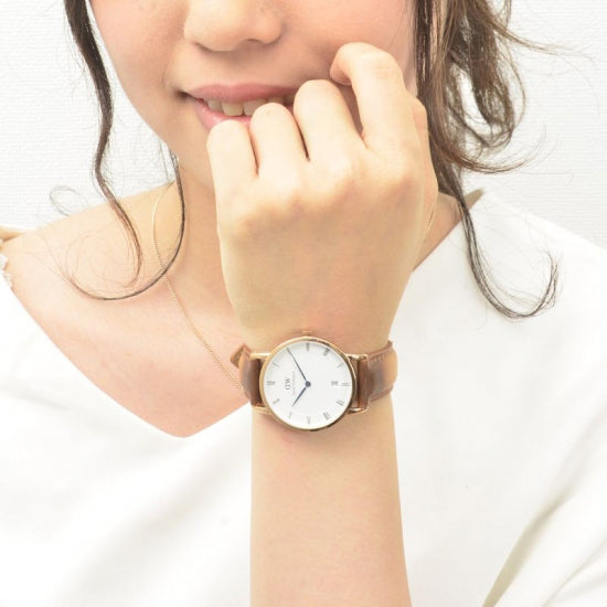 Daniel Wellington Dapper Durham 34mm Women's Gold Watch DW00100113