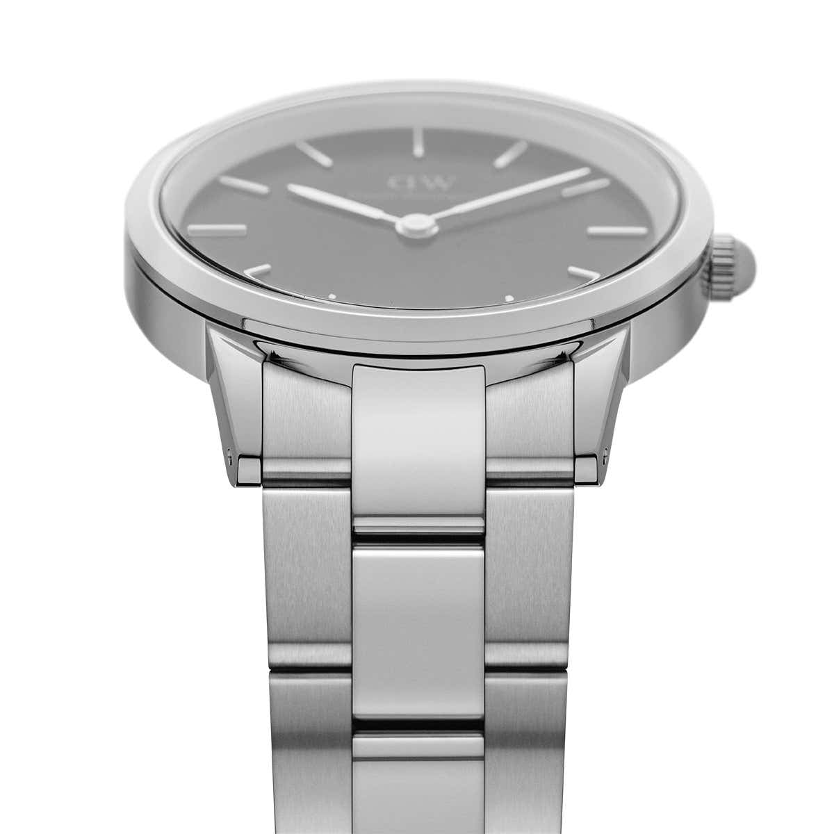 Daniel Wellington Watch Black Iconic Link 36mm Silver DW00100204