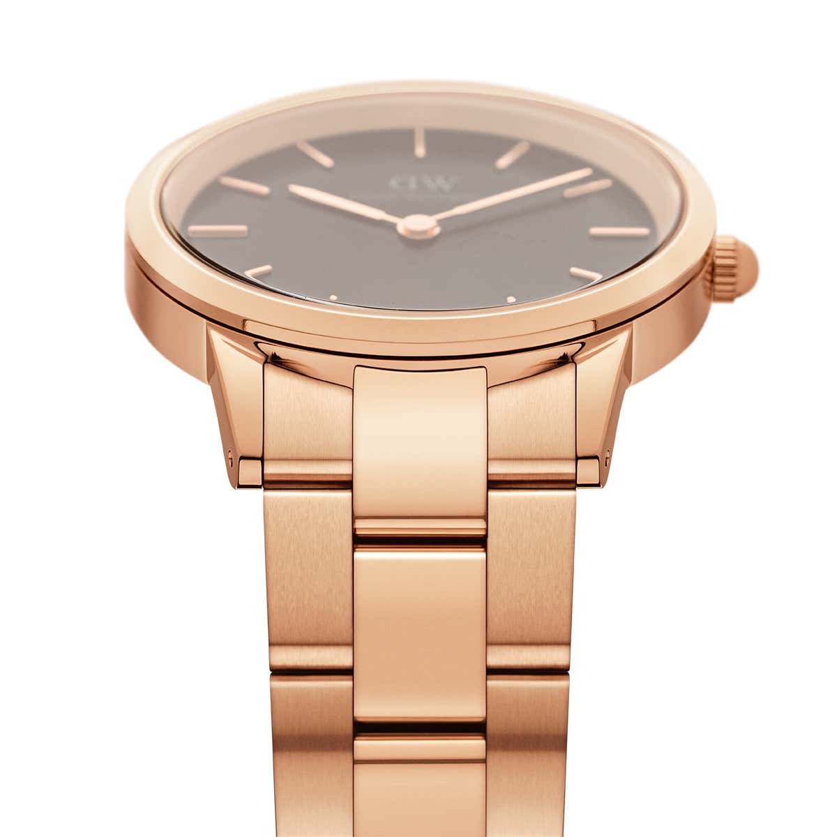 Daniel Wellington Watch Black Iconic Link 36mm Rose Gold DW00100210