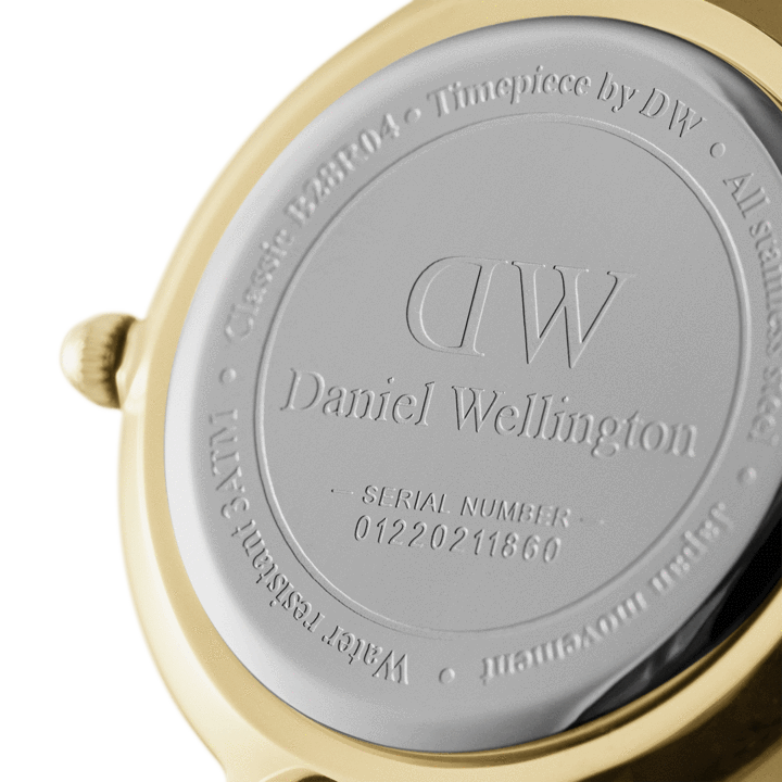 Daniel Wellington Petite Evergold Black Dial 36mm Ladies Watch DW00100345