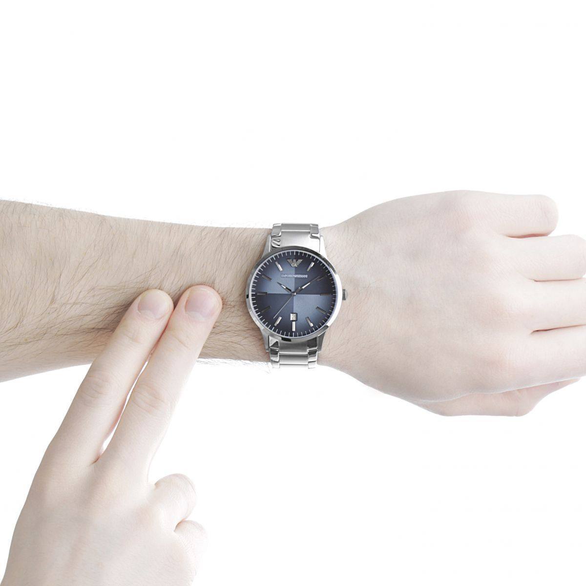 Emporio Armani Classic Blue Textured Dial Men's Watch AR2472 Water resistance: 50 meters / 165 feet Movement: Quartz