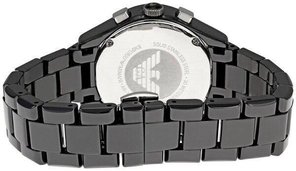 Emporio Armani Black Ceramic Chronograph Ladies Watch AR1401 - BigDaddy Watches #2