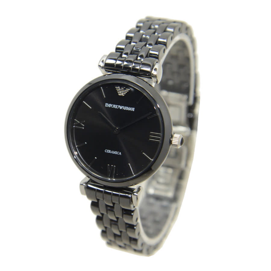 Emporio Armani Ceramica Black Dial Black Ceramic Quartz Ladies Watch AR1487 - BigDaddy Watches #4