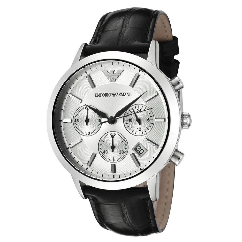Emporio Armani Classic Chronograph Silver Dial Men's Watch AR2432 - The Watches Men & CO