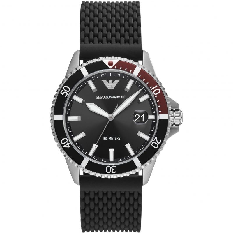 Emporio Armani Diver Black Dial Men's Watch AR11341