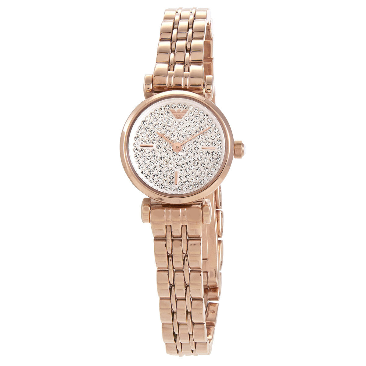 Emporio Armani Gianni T-Bar Quartz White Dial Ladies Watch #AR11266 - The Watches Men & Co