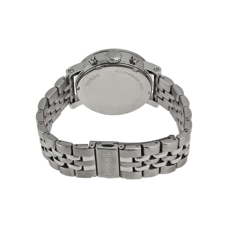Fossil Boyfriend Chronograph Classic All Silver Watch ES2198