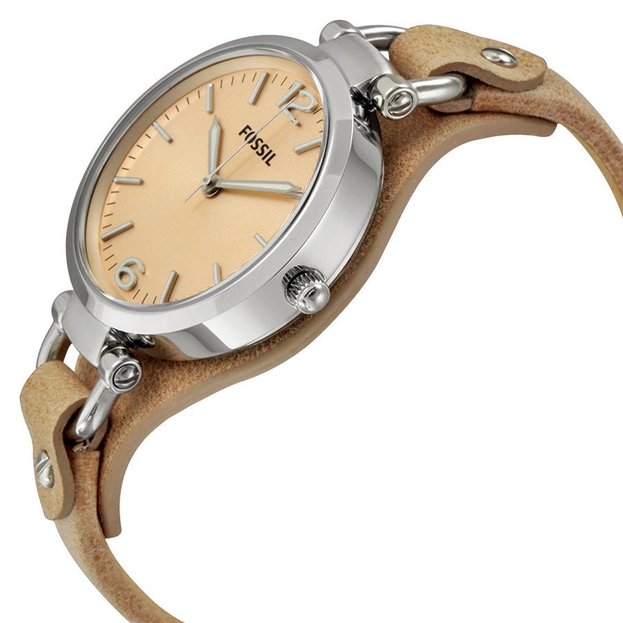 Fossil Georgia Beige Dial Sand Tan Leather Strap Ladies Watch ES2830