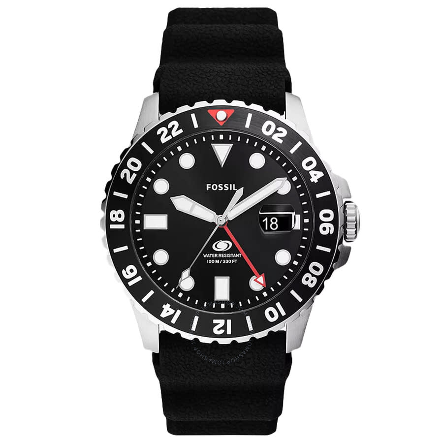 Fossil GMT Black Dial Men's Watch FS6036 - Dawson Watches