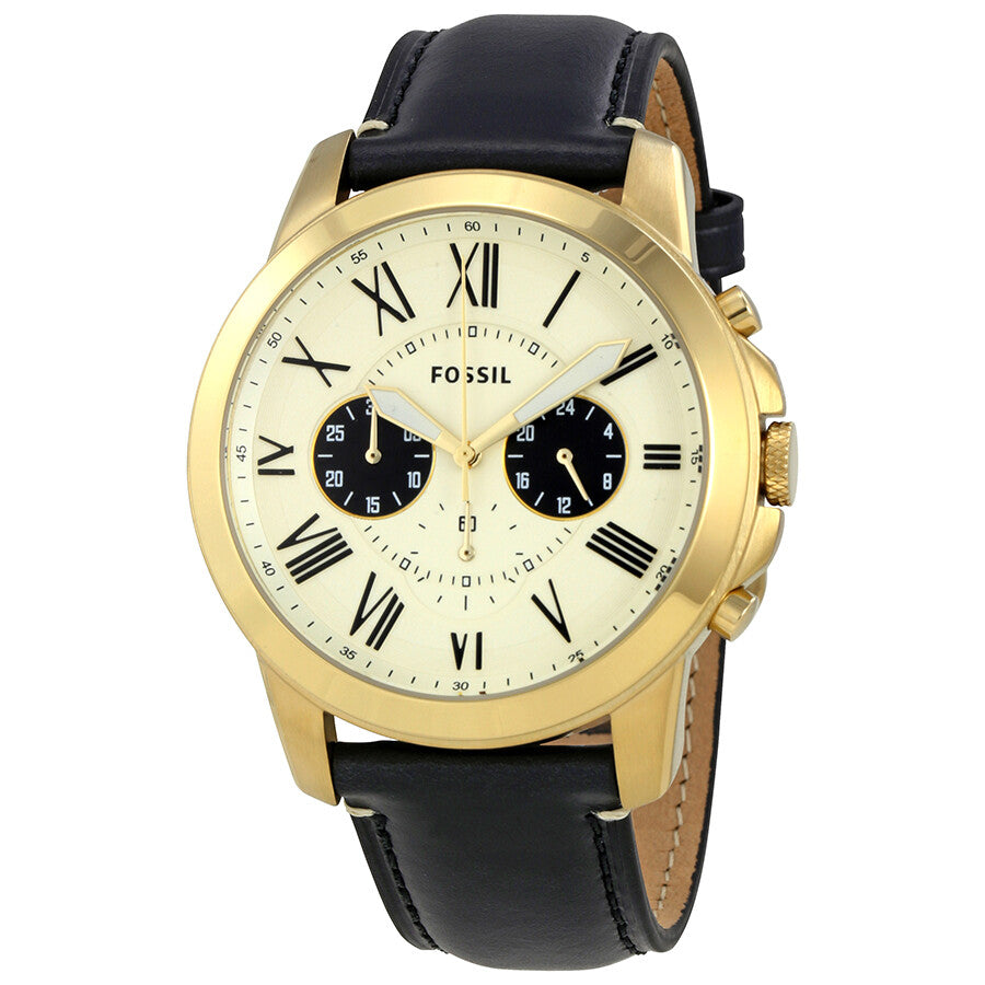Fossil Grant Chronograph Cream Dial Watch - FS5272