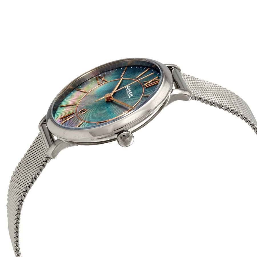 Fossil Jacqueline Blue Mother of Pearl Dial Ladies Mesh Watch ES4322 - BigDaddy Watches #2