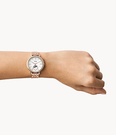 Fossil Jacqueline Sun Moon Rose Gold Women’s Watch ES5165 - Watch