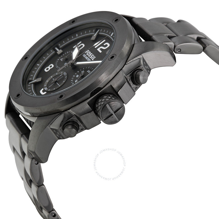 Fossil Machine Chronograph Grey Dial Smoke Ion-plated Men's Watch FS5017