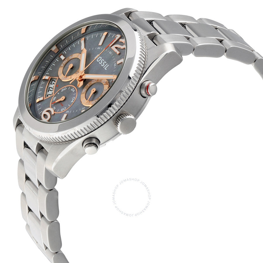 Fossil Perfect Boyfriend Gray Mother of Pearl Dial Ladies Watch ES3880