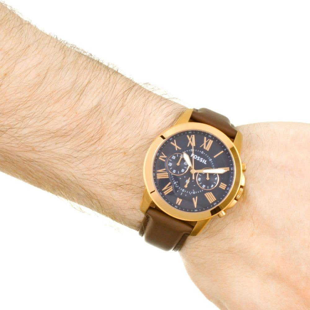 Fossil Grant Chronograph Blue Dial Men's Watch FS5068