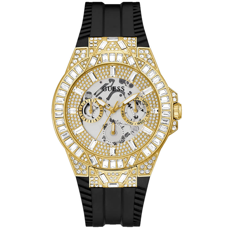 Guess Black Gold Tone Multi-Function Champagne Dial Men's Watch GW0498G2 - Dawson Watches