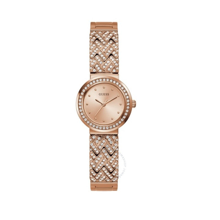 Guess Treasure Crystal Rose Gold-tone Dial Ladies Watch GW0476L3 - Dawson Watches