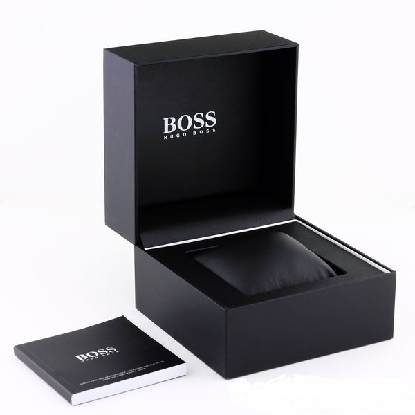 Hugo Boss Admiral chronograph men's watch in official black presentation box with documentation