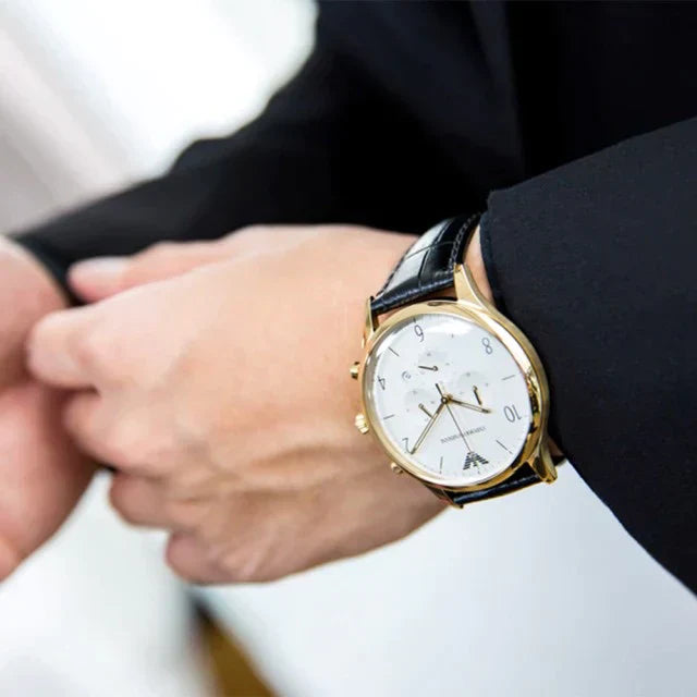 EMPORIO ARMANI Classic Chronograph White Dial Men's Watch AR1892