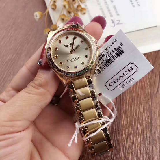 Coach Tristen All Gold Multi-crystal Ladies Watch 14502507