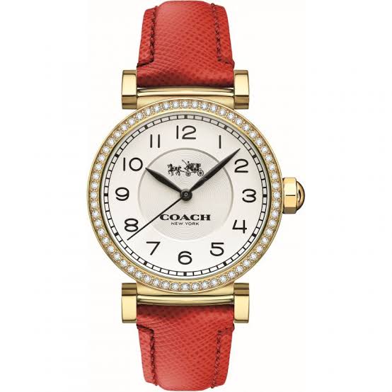 Coach Madison White Dial Red Leather Strap Ladies Watch 14502400