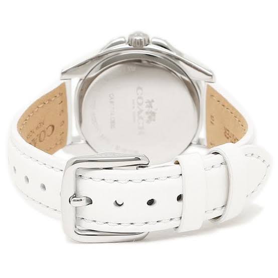 Coach Tristen White Dial Leather Strap Ladies Watch 14502505