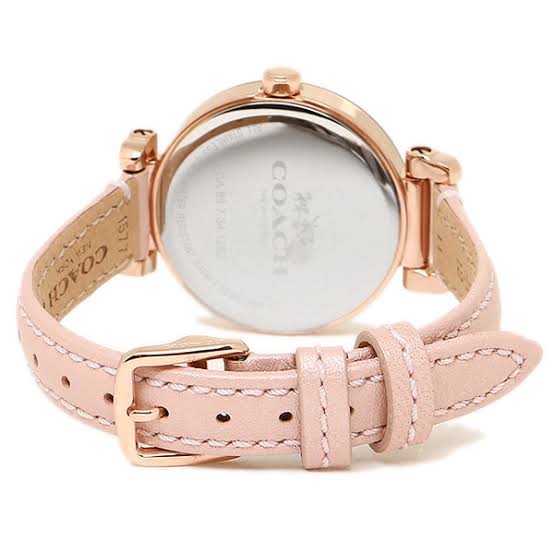 Coach 1941 Sport Crystal Rose Dial Leather Strap Ladies Watch 14502540