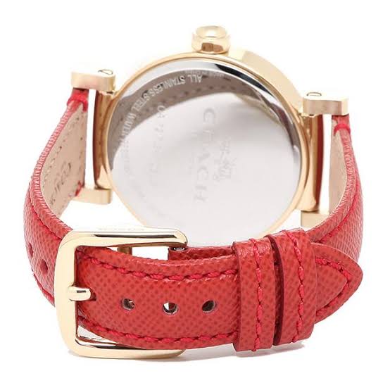 Coach Madison White Dial Red Leather Strap Ladies Watch 14502400