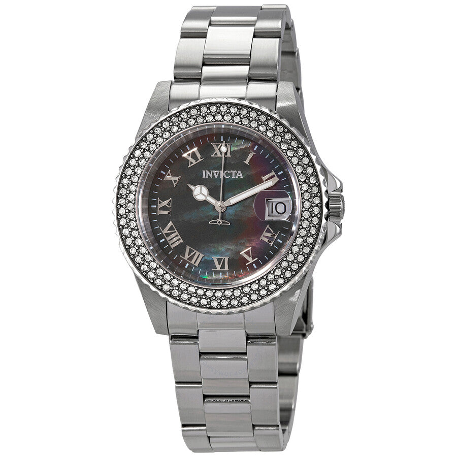 Invicta Angel Black Mother of Pearl Dial Ladies Watch 21711 - The Watches Men & Co