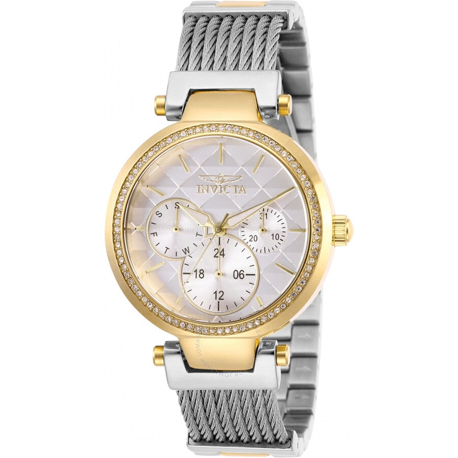Invicta Angel Quartz Crystal White Dial Ladies Watch 28921 - Dawson Watches