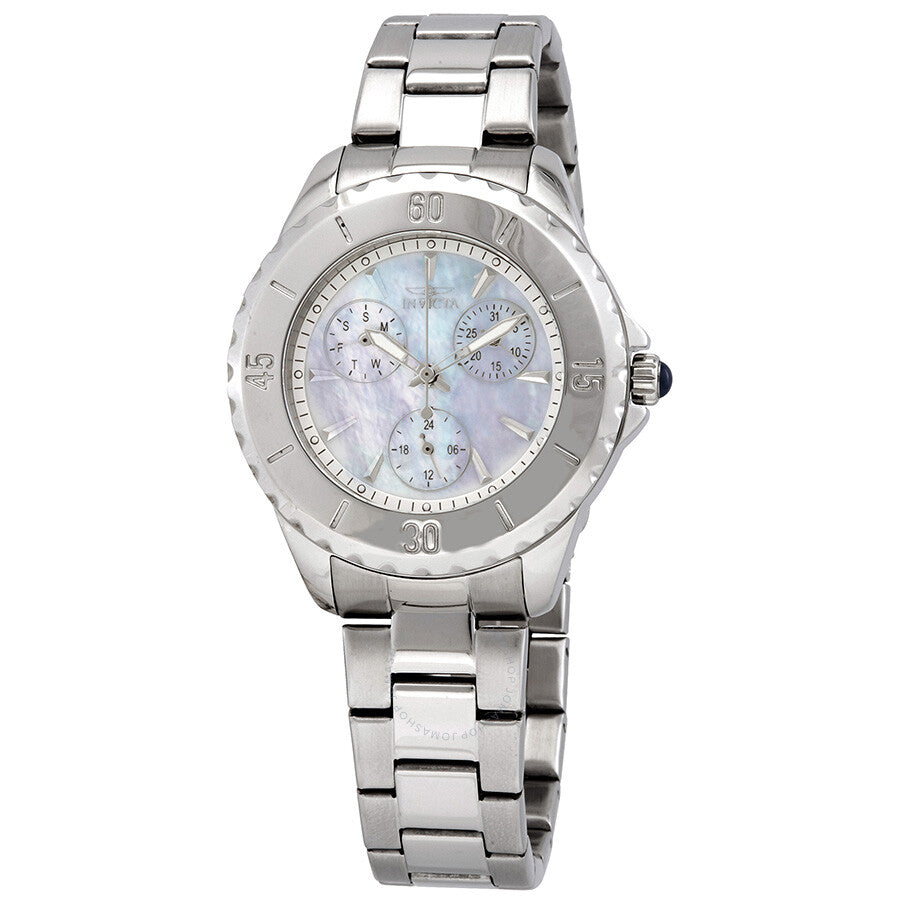 Invicta Angel Quartz White Mother of Pearl Dial Ladies Watch 29106 - The Watches Men & Co