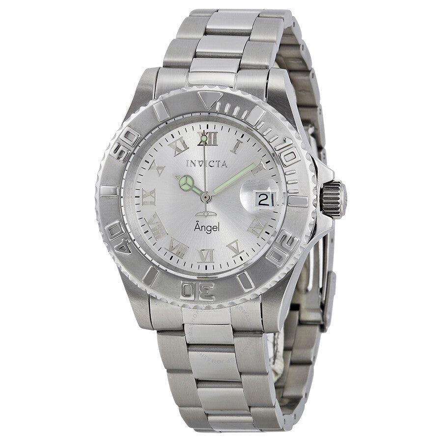 Invicta Angel Silver-tone Dial Stainless Steel Ladies Watch 14320 - Dawson Watches