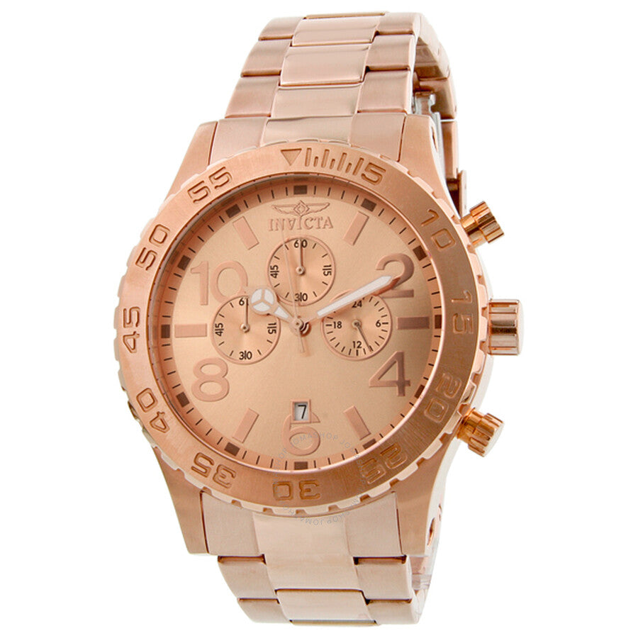 Invicta Elegant Ocean Chronograph Rose Dial Rose Gold-tone Men's Watch 1271 - Dawson Watches #2