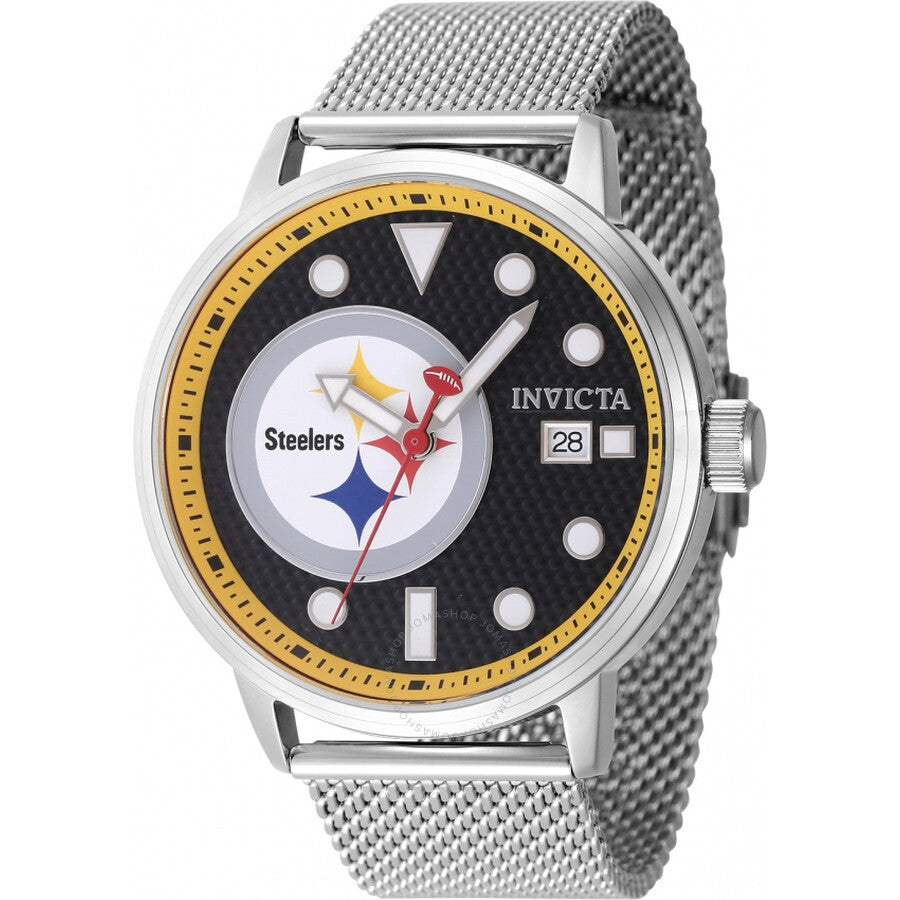 Invicta Nfl Pittsburgh Steelers Quartz Black Dial Men's Watch 47969 - The Watches Men & Co