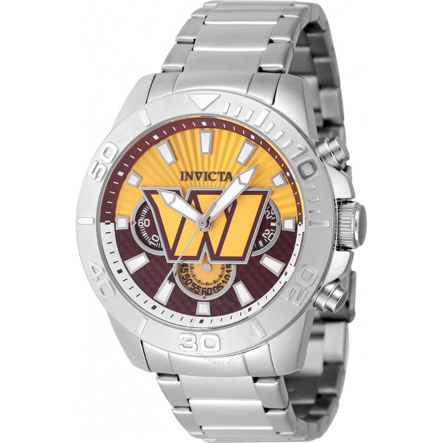 Invicta Nfl Washington Commanders Chronograph GMT Quartz Men's Watch 47947 - The Watches Men & Co