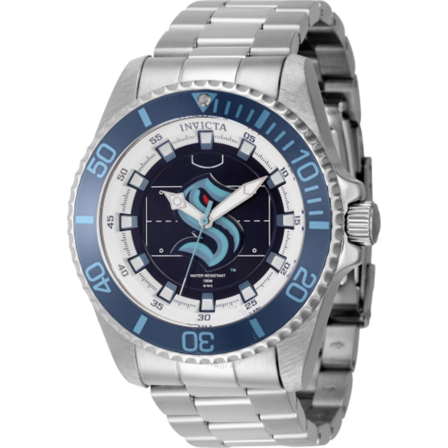 Invicta NHL Seattle Kraken Quartz Blue Dial Men's Watch 42248 - The Watches Men & Co