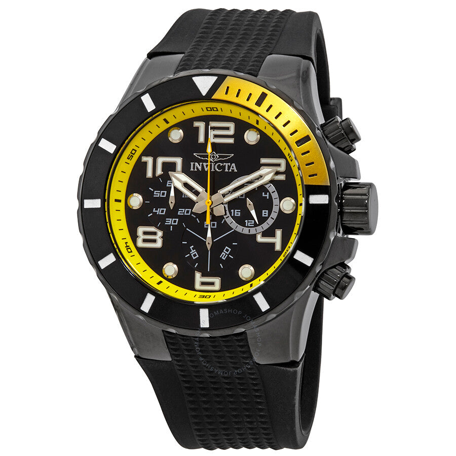 Invicta Pro Diver Black Dial Black Plastic Men's Quartz Watch 18741 - Dawson Watches