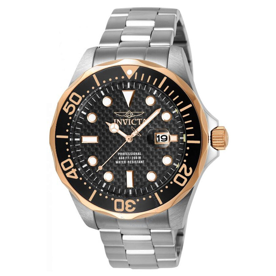 Invicta Pro Diver Black Dial Stainless Steel Men's Watch 12567 - The Watches Men & Co