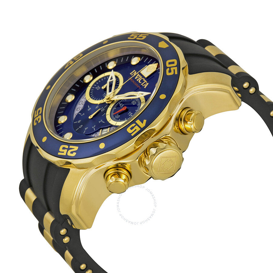 Invicta Pro Diver Chronograph Blue Dial Black Rubber Men's Watch 6983 - The Watches Men & Co #2