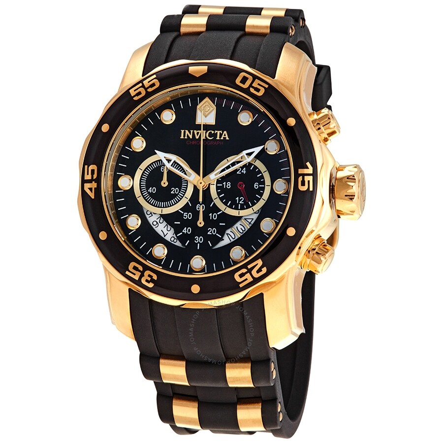 Invicta Pro Diver Chronograph Black Semi-Transparent Dial Men's Watch 6981 - Dawson Watches