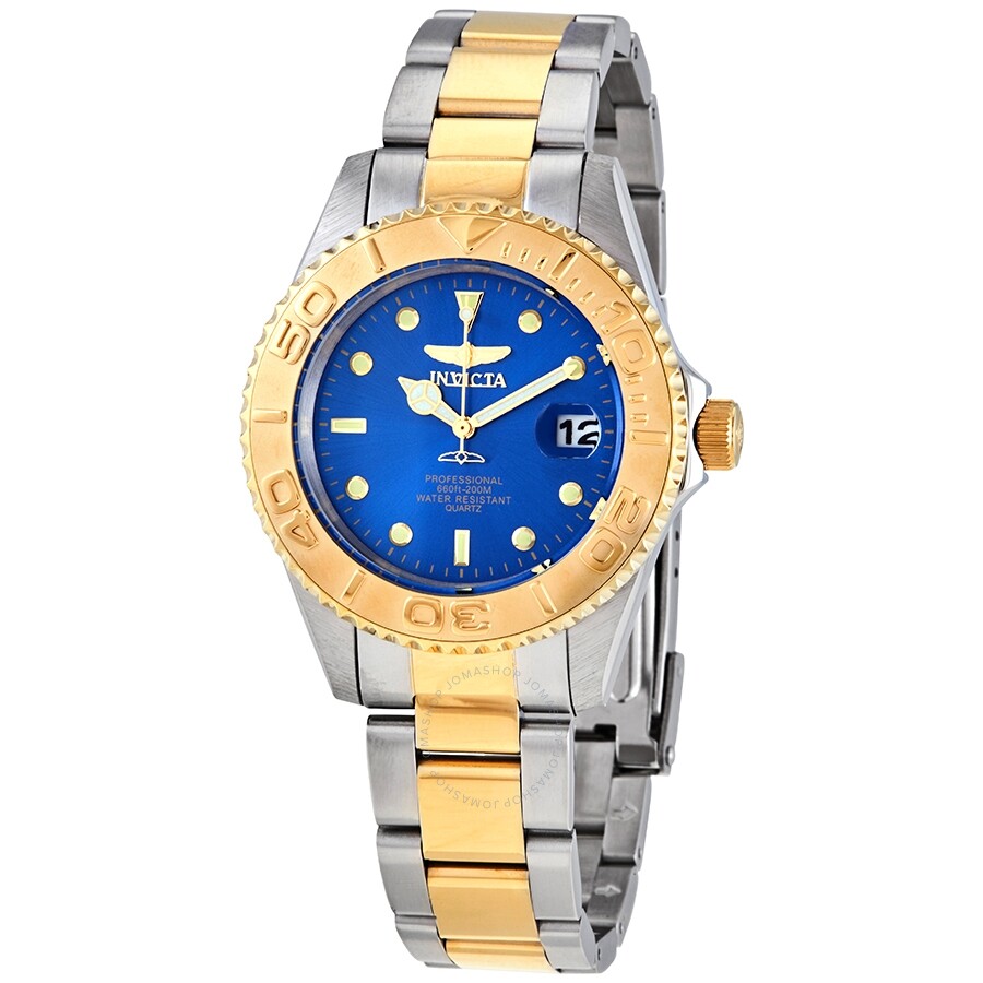 Invicta Pro Diver Quartz Blue Dial Two-tone Men's Watch 29942 - Dawson Watches