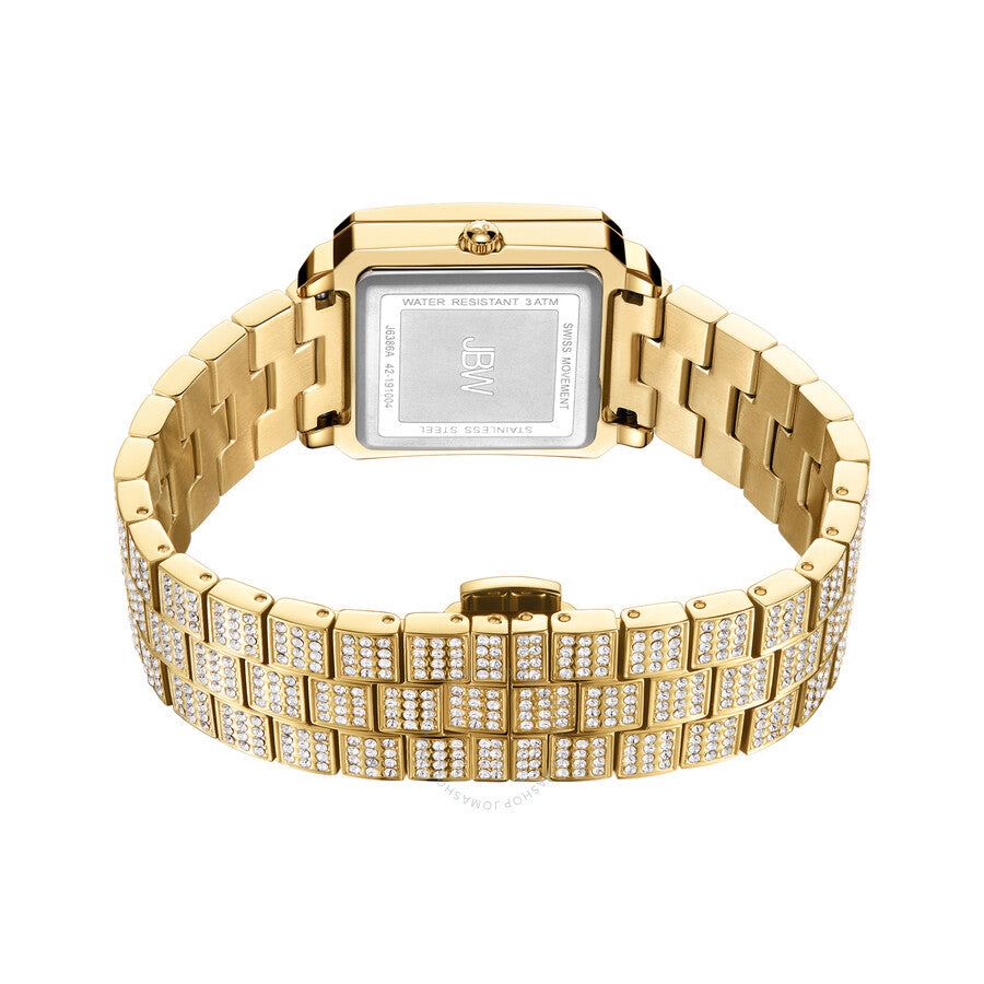 JBW Cristal Quartz Diamond Crystal Gold Dial Ladies Watch - Dawson Watches #3
