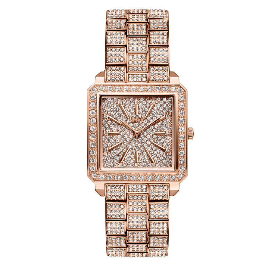 JBW Cristal Quartz Diamond Crystal Rose Dial Ladies Watch J6386B - Dawson Watches