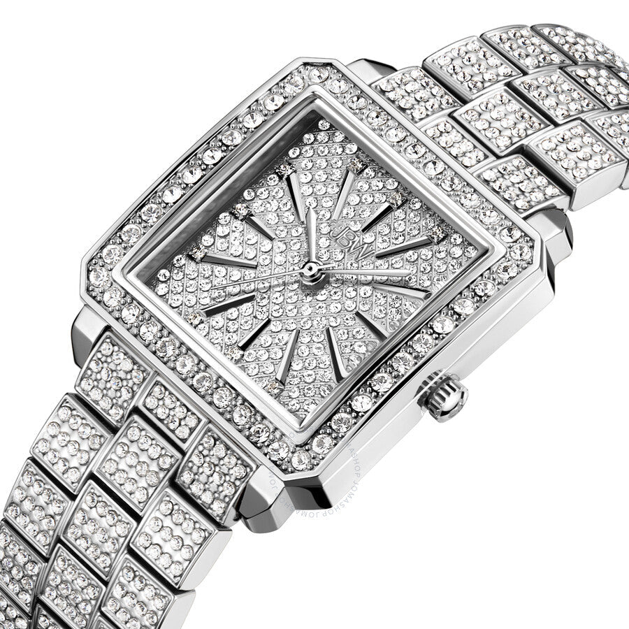 JBW Cristal Quartz Diamond Crystal Silver Dial Ladies Watch J6386C - Dawson Watches #3