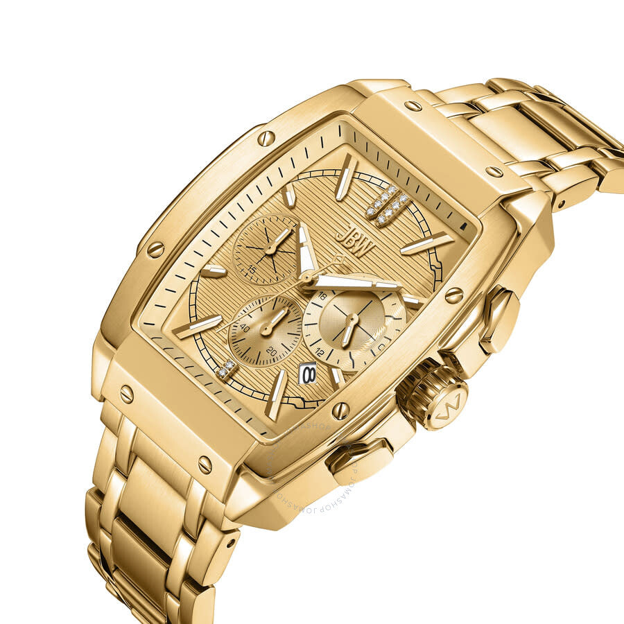 JBW Echelon Collection Chronograph Automatic Gold Dial Men's Watch J6409A - Dawson Watches #2