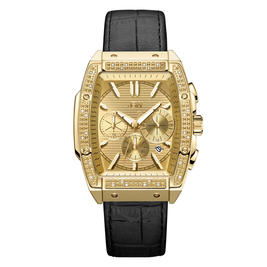 JBW Echelon Quartz Diamond Gold Dial Men's Watch J6379E - Dawson Watches