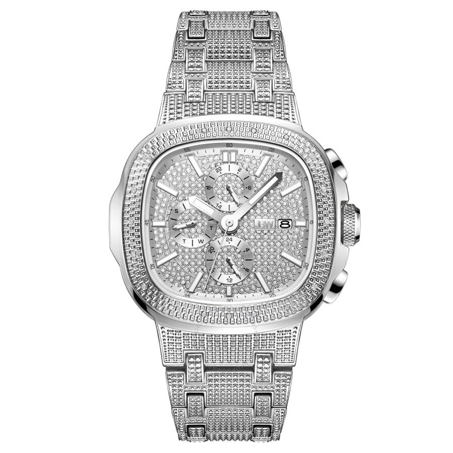 JBW Heist Quartz Diamond Silver Dial Men's Watch J6380D - Dawson Watches